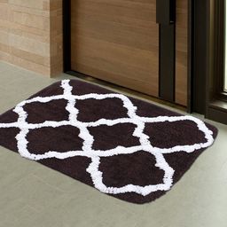 Kuber Industries Blue & Brown 2-Pieces Anti-Skid Doormats-27