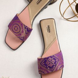 Anouk Women Woven Design Ethnic One Toe Flats-96