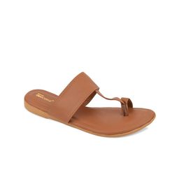 DESI COLOUR T-Strap One Toe Flats-11
