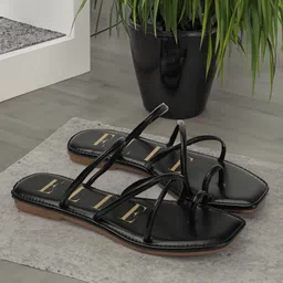 ELLE Strappy One Toe Flats-49