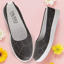 FAUSTO Women Grey Ballerinas Flats-image-4