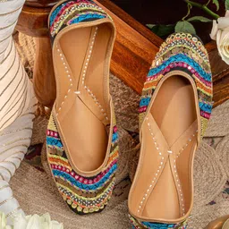 NR By Nidhi Rathi Embellished Square Toe Mojaris-image-60