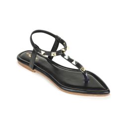 Shezone Embellished T-Strap Flats With Backstrap image 2