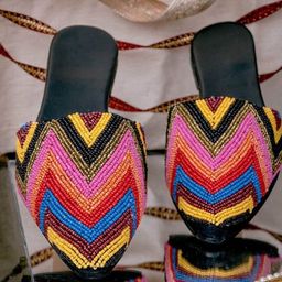NR By Nidhi Rathi Embellished Pointed Toe Mules-28