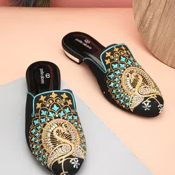 pelle albero Women Pointed Toe Embellished Mules-image-92