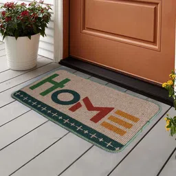 Saral Home Set of 3 Multicoloured Rectangular Anti-Skid Doormats-30