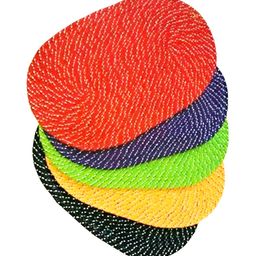 Supreme Home Collective Red & Blue 5Pcs Cotton Anti Skid Doormats-image-72