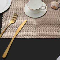 LooMantha 2-Pc Beige Rectangle Table Placemats-0
