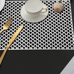 LooMantha 2-Pcs Grey Textured Table Placemats-14