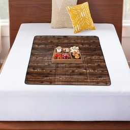 Kuber Industries Brown PVC Waterproof Bed Server-35