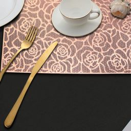LooMantha 2-Pc Brown Rectangle Table Placemats-56