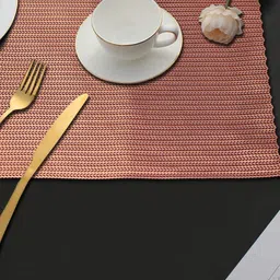 LooMantha 2-Pc Brown Rectangle Table Placemats-50