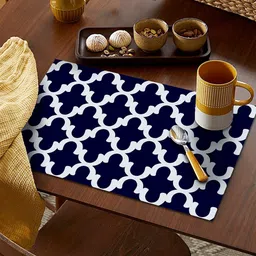 AEROHAVEN Set Of 4 Blue Geometric Dining Table Placemats-21