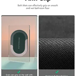 Aura Green Printed Microfibre 300GSM Anti-Skid Bath Mat-image-27