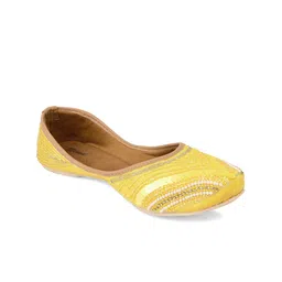 DESI COLOUR Women Ethnic Embellished Square Toe Mojaris-picture-15