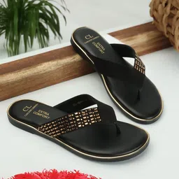 Carlton London Embellished Open Toe Flats-33