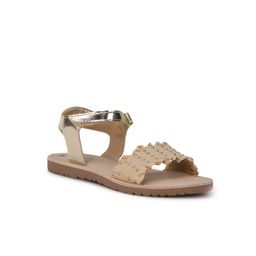 Bubblegummers Girls Gold-Toned Open Toe Flats-image-21