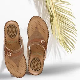 TRASE Women Beige Animal Textured Casper Open Toe Flats-11