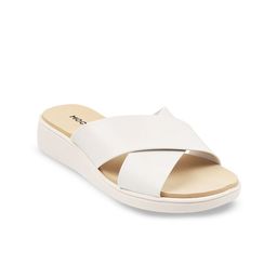 Mochi Women Off White Open Toe Flats-47