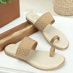 Carlton London Embellished One Toe Flats-30