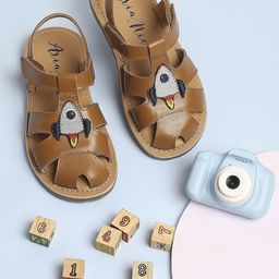 Aria Nica Boys Open Toe Flats-25