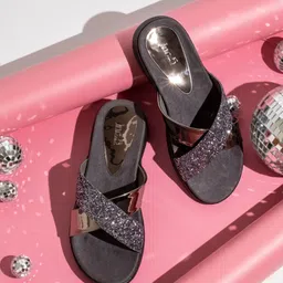 Inc 5 Embellished Open Toe Flats-30