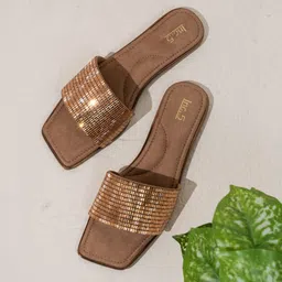 Inc 5 Women Embellished Open Toe Flats-picture-25