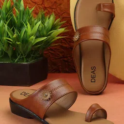 DEAS Textured Leather One Toe Flats-20