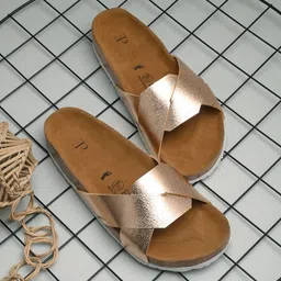 El Paso Textured Open Toe Flats-52