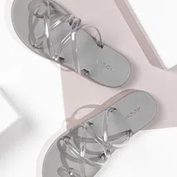Rocia Criss-Cross Strap One Toe Flats-6