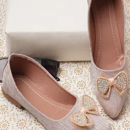 BAESD Girls Embellished Pointed Toe Ballerinas With Bows-image-66