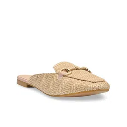 Jove Women Nude Pink Mules Flats-51
