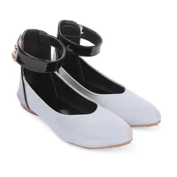 BAESD Girls Bow Detailed Ankle Loop Ballerinas-image-43