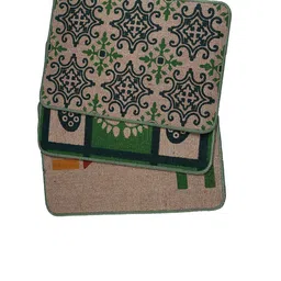 Saral Home Set of 3 Multicoloured Rectangular Anti-Skid Doormats image 3