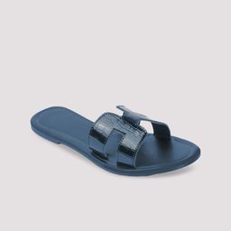 Krelin Textured Leather Open Toe Flats image 3