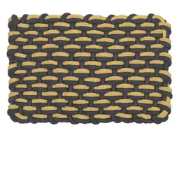 Kuber Industries Pack Of 4 Black  Cotton Rectangle Anti-Skid Doormats image 5
