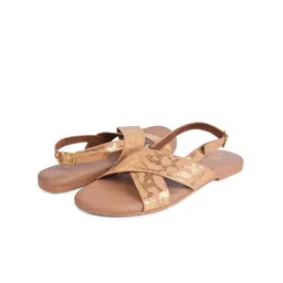 XE Looks Women Tan Textured Flats-13