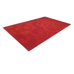 Gallery99 Red Abstract Laser Cut Rectangular Doormats image 4