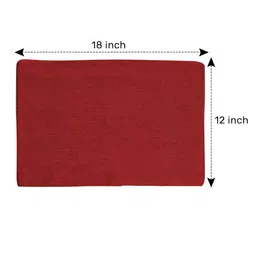 FABURAA Brick Red 2 Pieces Jute Table Placemats image 3