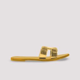 FIMBUL Textured Leather Open Toe Flats image 5