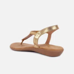 Anouk Beige Embellished T-Strap Flats With Backstrap image 3
