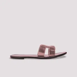 FIMBUL Textured Leather Open Toe Flats image 5