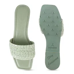 Mochi Textured Open Toe Flats image 4