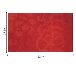 Gallery99 Red Abstract Laser Cut Rectangular Doormats image 2