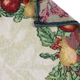 KLOTTHE Set Of 6 Green & Red Woven Design Dining Table Placemats image 4