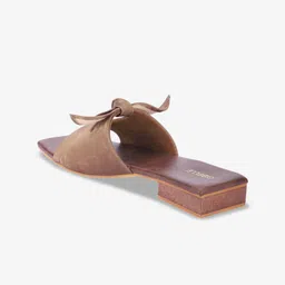 Gibelle Open Toe Flats With Bow image 4