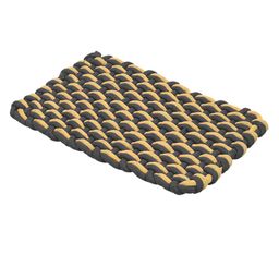 Kuber Industries Pack Of 4 Black  Cotton Rectangle Anti-Skid Doormats image 3