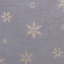 Ode & Cleo  Grey and Gold Printed Rectangular Cotton Blend Table Runners image 5