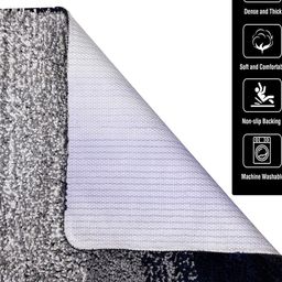 Kuber Industries Grey Set Of 2 Striped Floor Mat image 4