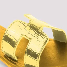 FIMBUL Textured Leather Open Toe Flats image 3